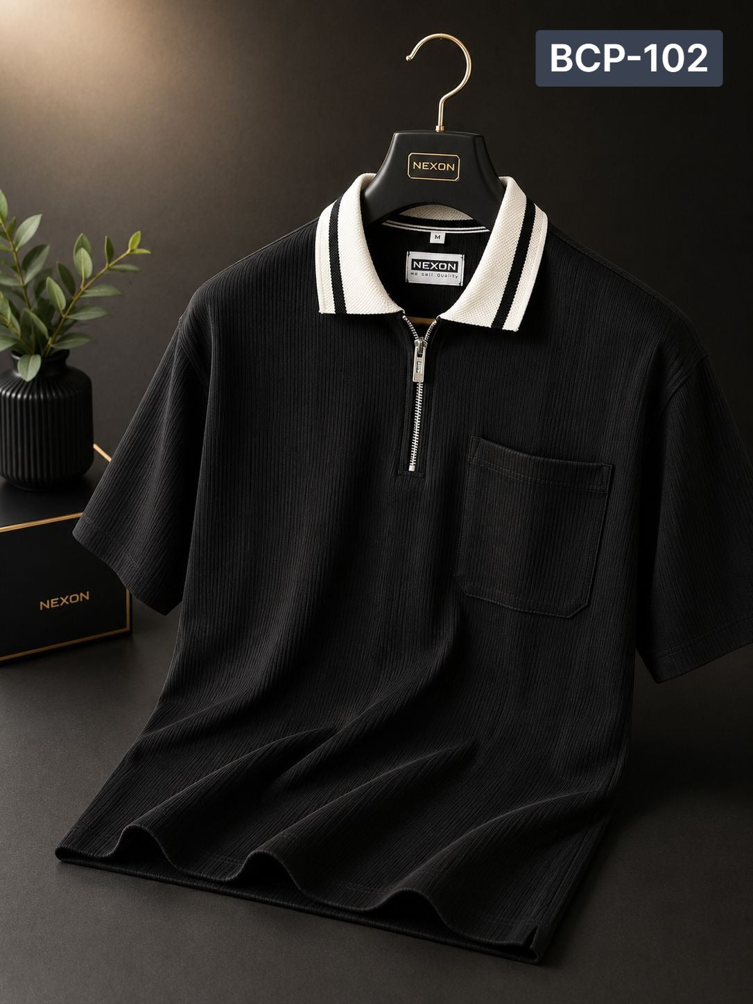 Premium Box Cut Polo - Black