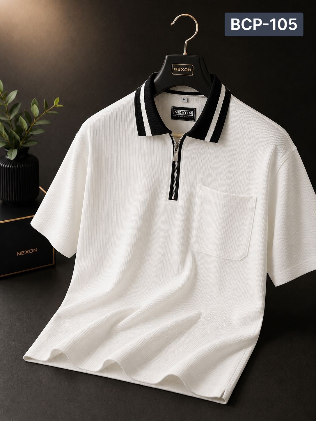 Premium Box Cut Polo - White