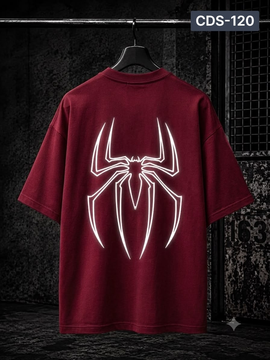 Spider Drop Shoulder - Maroon
