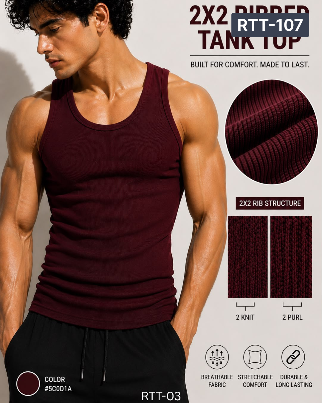 Tank Top Maroon