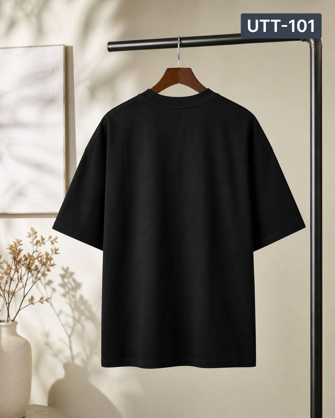 Solid Drop Shoulder - Black