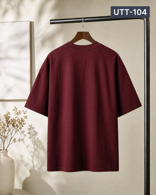 Solid Drop Shoulder - Maroon