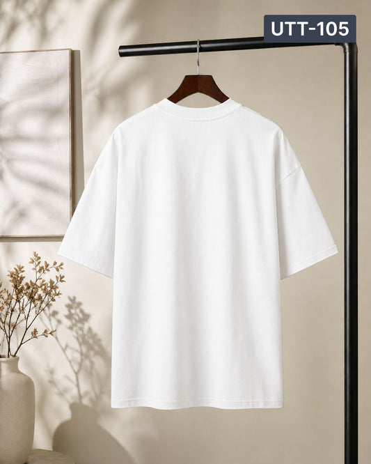Solid Drop Shoulder - White