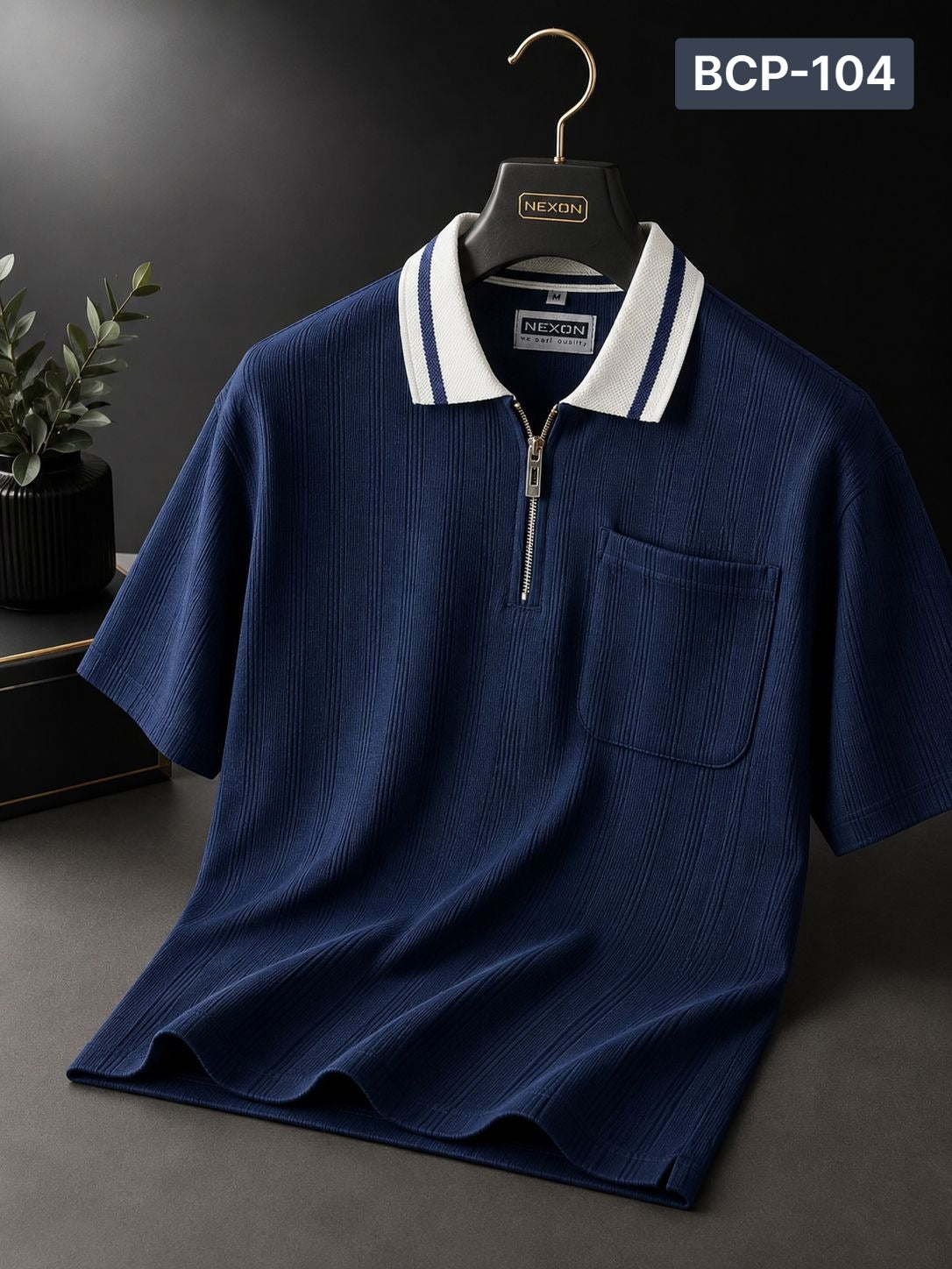 Premium Box Cut Polo - Navy