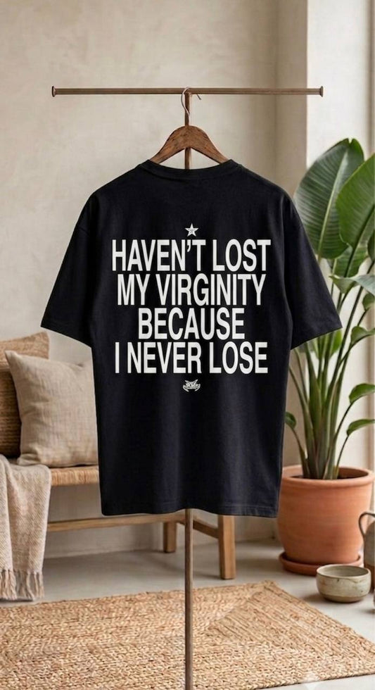 Never Lose  Drop Shoulder - Black