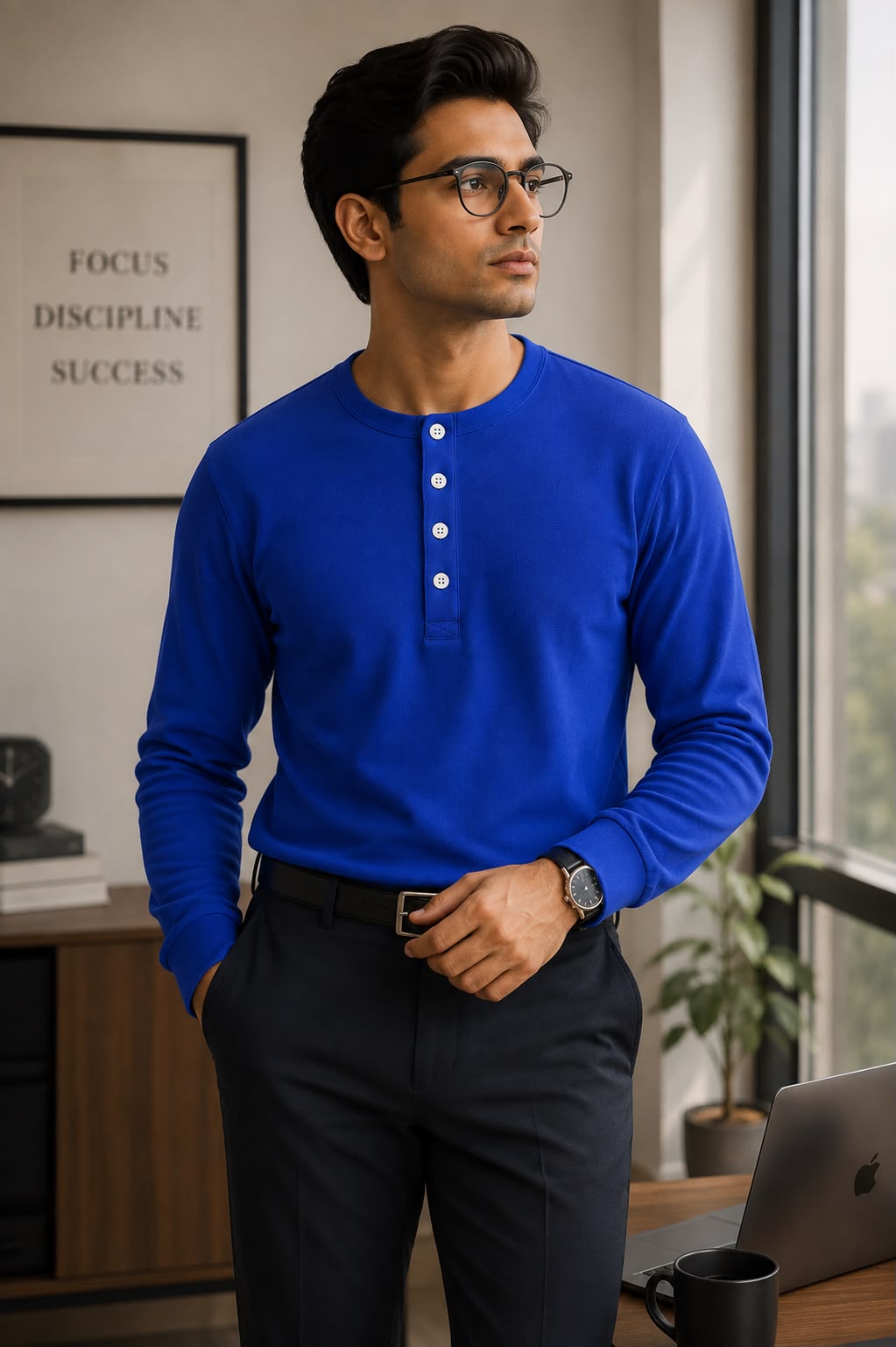 Henley - Royal Blue