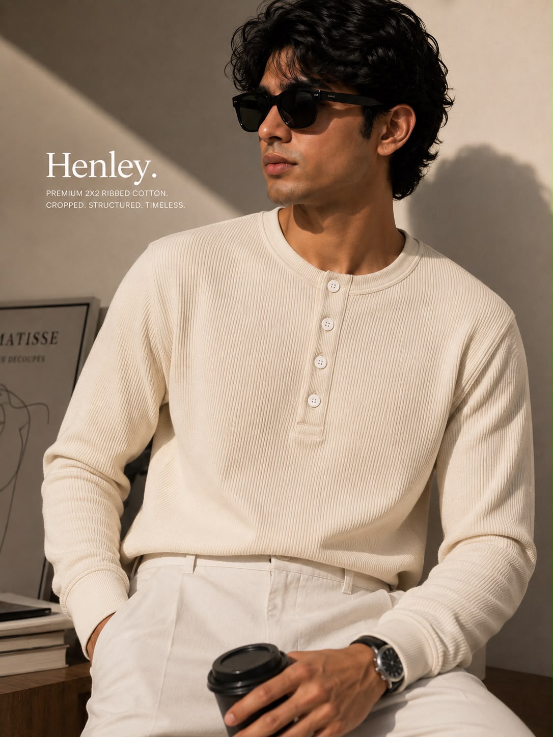 Henley - Cream