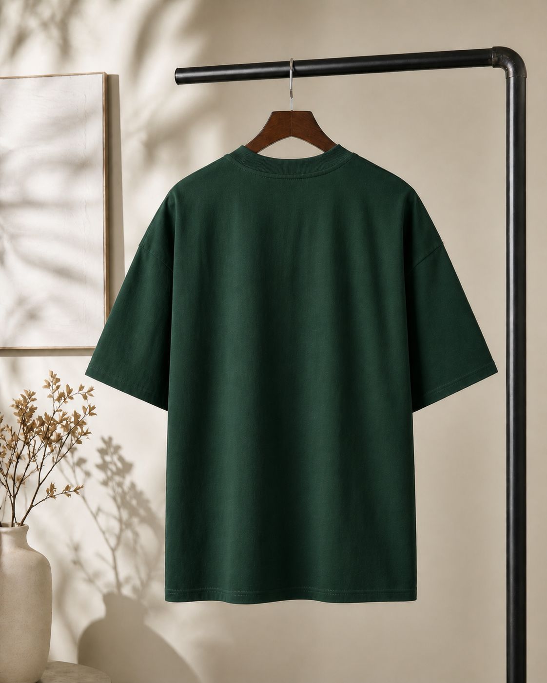 Solid Drop Shoulder - Bottle Green
