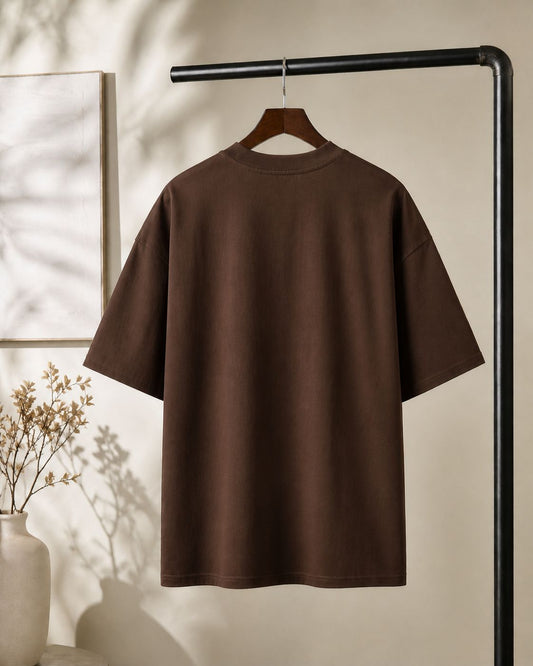 Solid Drop Shoulder - Coffee