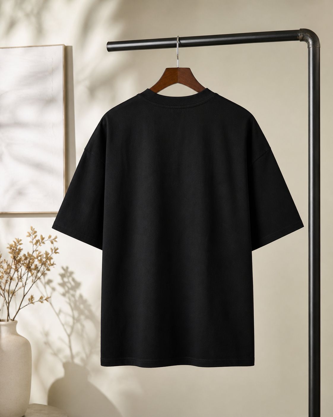 Solid Drop Shoulder - Black
