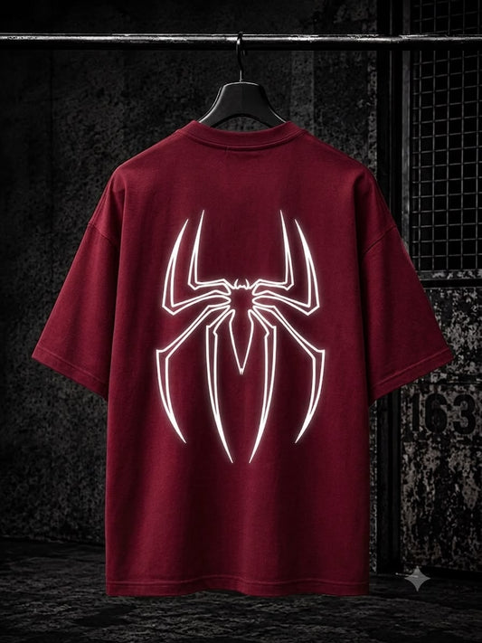 Spider Drop Shoulder - Maroon