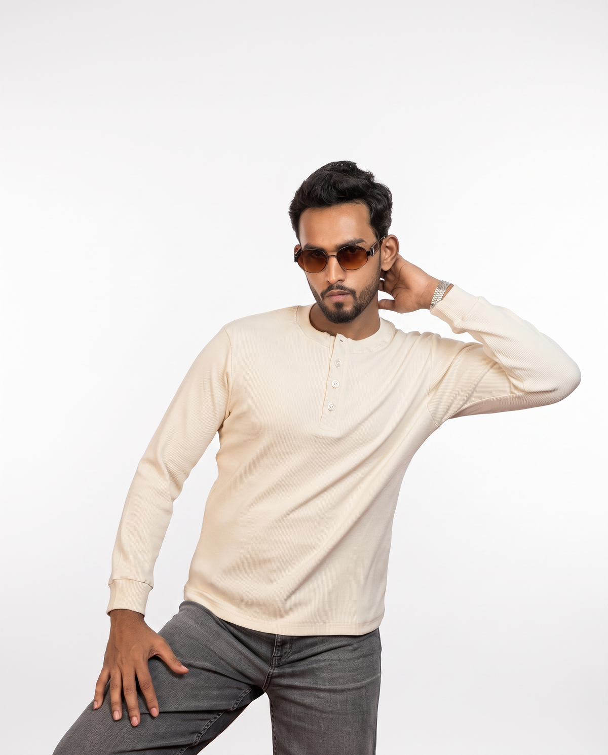 Henley - Cream